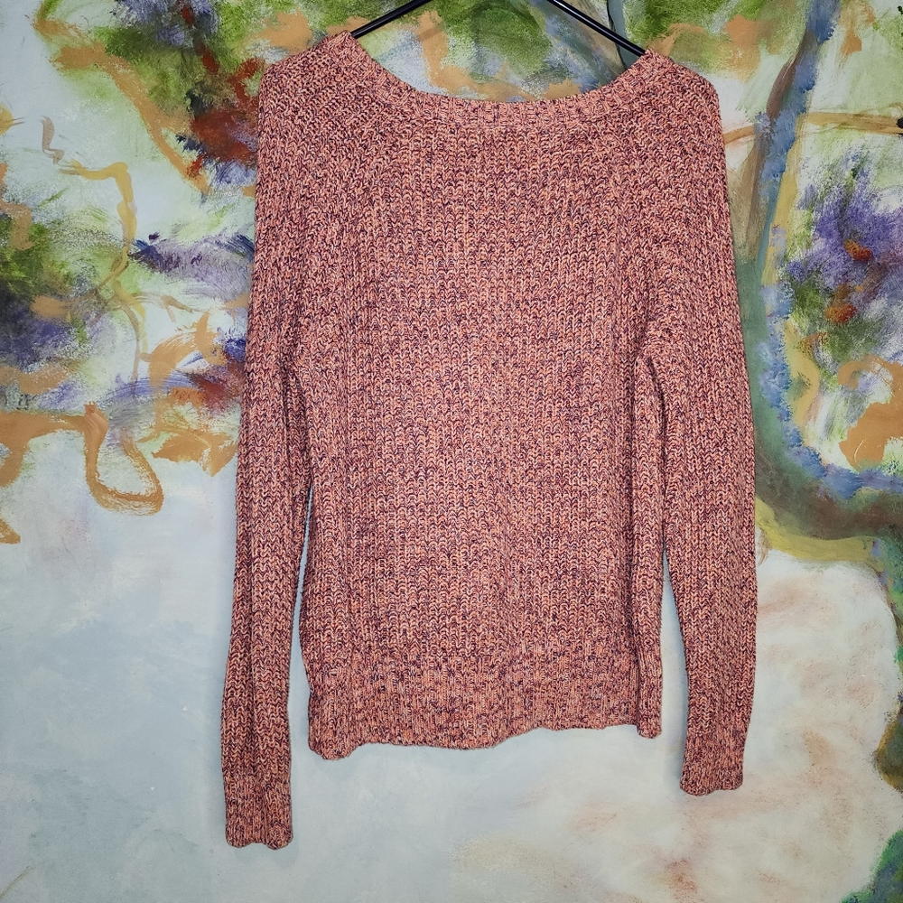 American Eagle Long Sleeve Pink Sweater